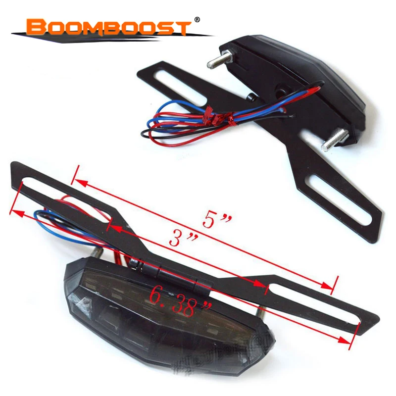 6 LED Motorcycle Tail Light 5050 SMD Brake Light Adjustable Angle Taillight for ATV Dirt Bike Scooter 12V