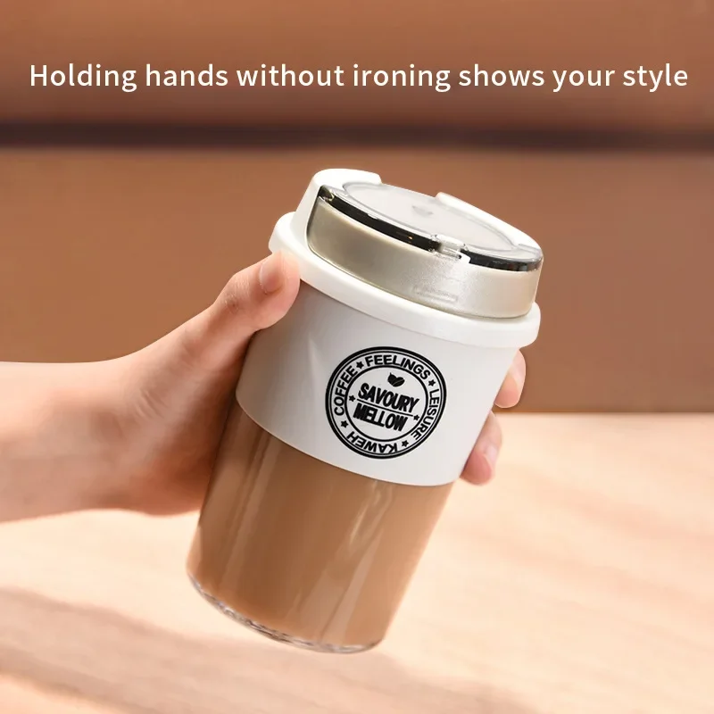 

300ML Leak-Proof Portable Coffee Mug Cup with Cover Vacuum - Perfect Outdoor Travel Mug for Coffee or Tea beverage