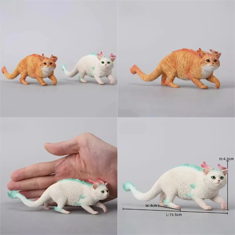 

JXK Resin Cat Dragon Simulation Animal Kitten Model for Toy Figures Originality Desktop Ornament Scene Accessories