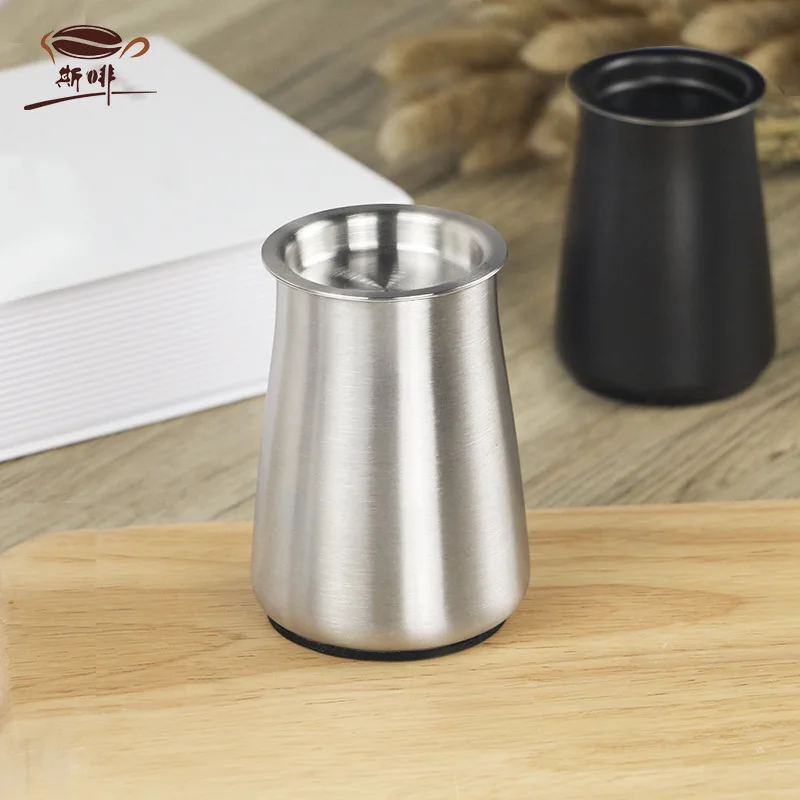 

LMM stainless steel single product bean grinder powder connector smelling cup fine powder jar