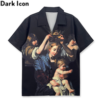 Dark Icon 3Digital Print Shirt for Men Short Sleeve Summer Casual Shirts Men
