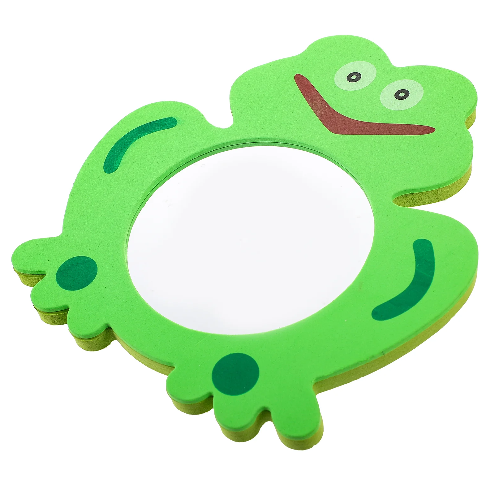 Jouet de bain pour enfant, 1 pièce, miroir de dessin animé EVA, jeu de bain, Design vert créatif, jouet d'eau, jouets éducatifs