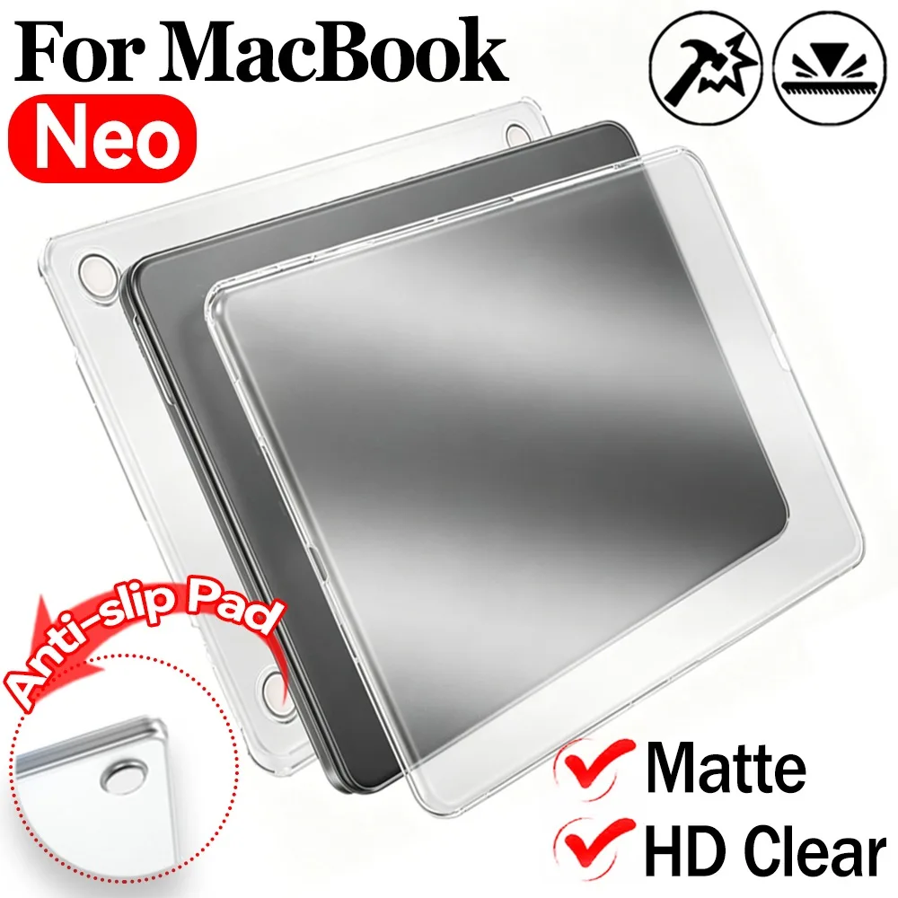 For MacBook Neo Hard PC Laptop Case HD Clear Anti-scratch Shatterproof Matte Transparent Shell Cover for MacBook Neo 13Inch 2026
