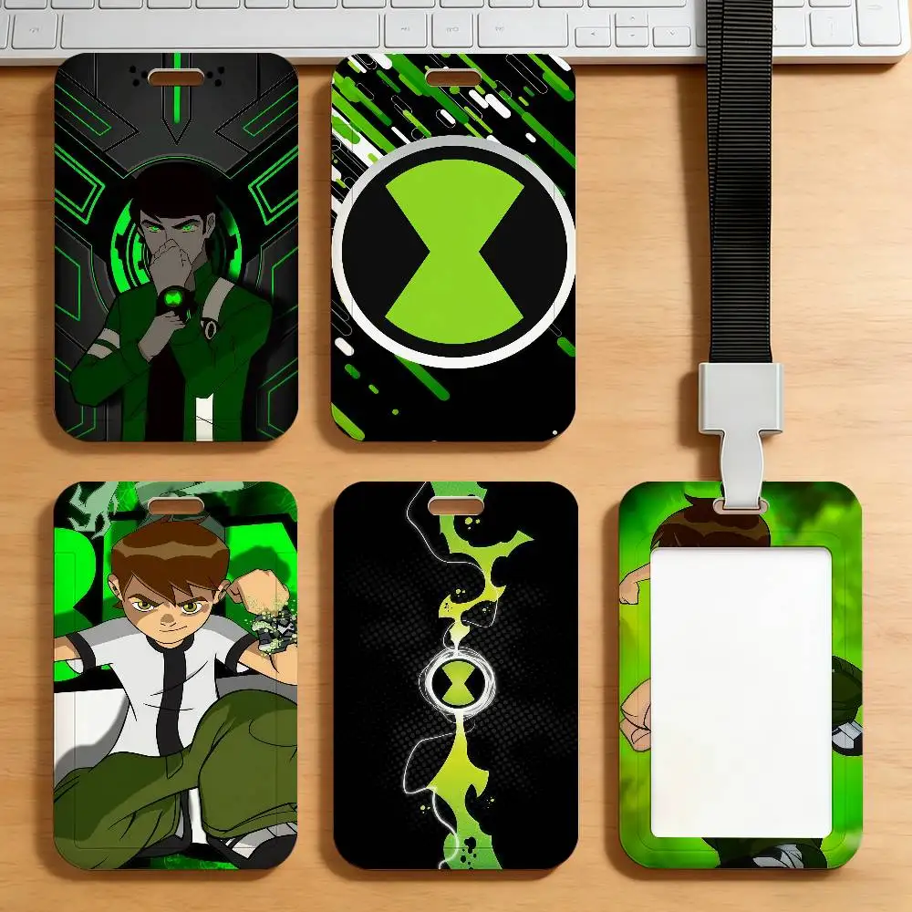 Cartoon B-Ben 10 Card Holder Transportation Work Permit Cards ID Student Meal Cardcase