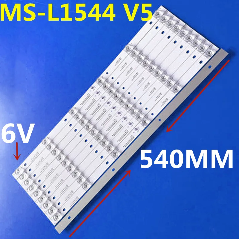 

10PCS 540MM LED Backlight Strip 6 lamp MS-L1544 V5 For SN55CRE88 CX550DLEDM AX55CRE88/0227 SN055LDJRXCV6488H-