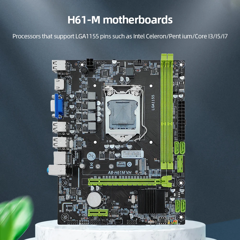 H61 مجموعة اللوحة الأم مع DDR3 ، 2x4GB ، 8GB RAM ، 1600MHz ، VGA ، HDMI-متوافق ، I3 2110 ، I5 3470 وحدة المعالجة المركزية