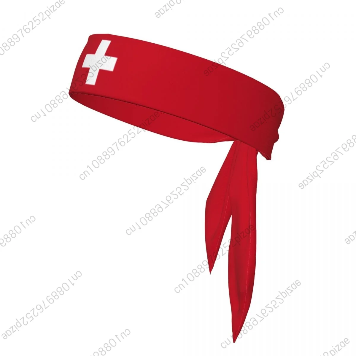 

Switzerland Tie Headband for Men Women Adjustable Sports Sweatband Head Ties for Yoga Soccer Running Basketball Cycling