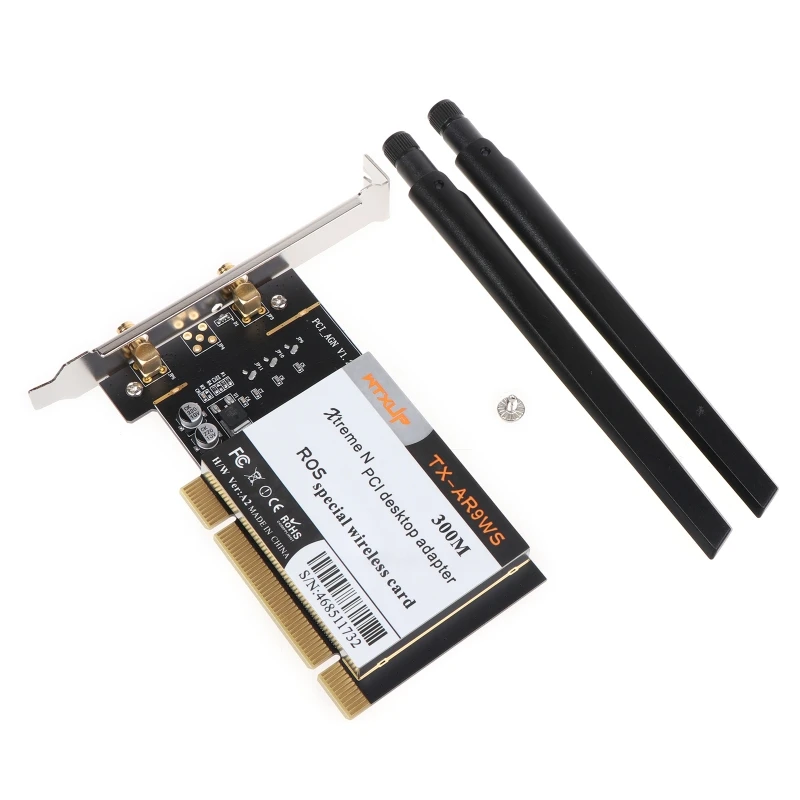 AR9223 PCI 300M Drahtlose WiFi Adapter PCI Wireless Karte mit 2 Antenne Dropship