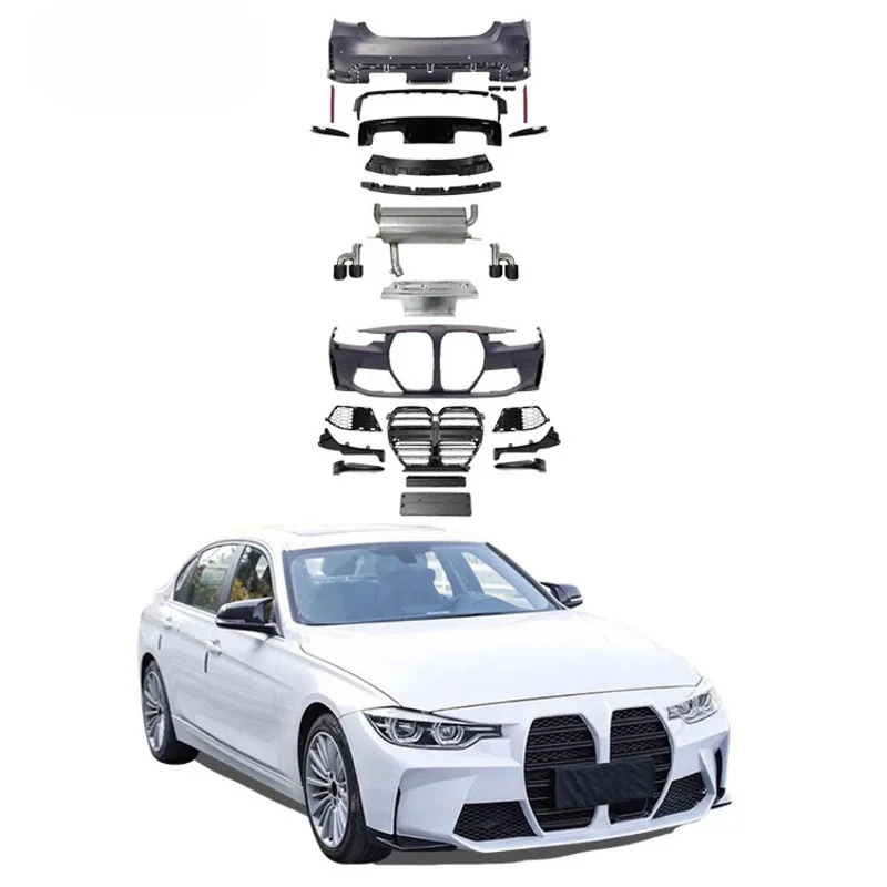 

For 3 Series F30 car bumper body kit Front Bumper Rear Bumper Side Skirts upgrade G80 M3 style bodykit