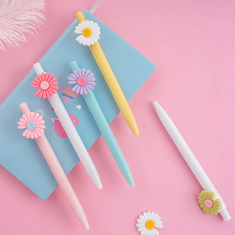 Fresh Daisy Gel Pens Set Creative Student Writing Implement School Office Signature Pen Learning Stationery Wholesale