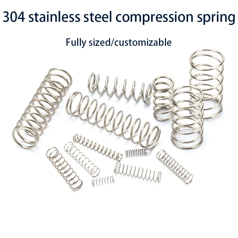 304 Roestvrijstalen Compressieveer, Y-Vormige Schokabsorptie Terugkeerveer, Draaddiameter 1.2Mm, 10 Stuks, Aanpasbaar