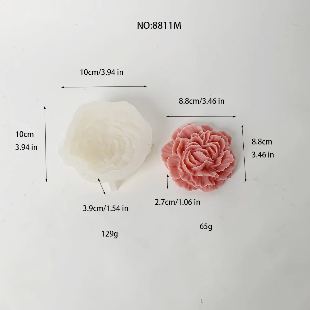 Beautiful Peony Silicone Mold – Perfect for Detailed Floral Creations  Resin Molds  Flower  Mould