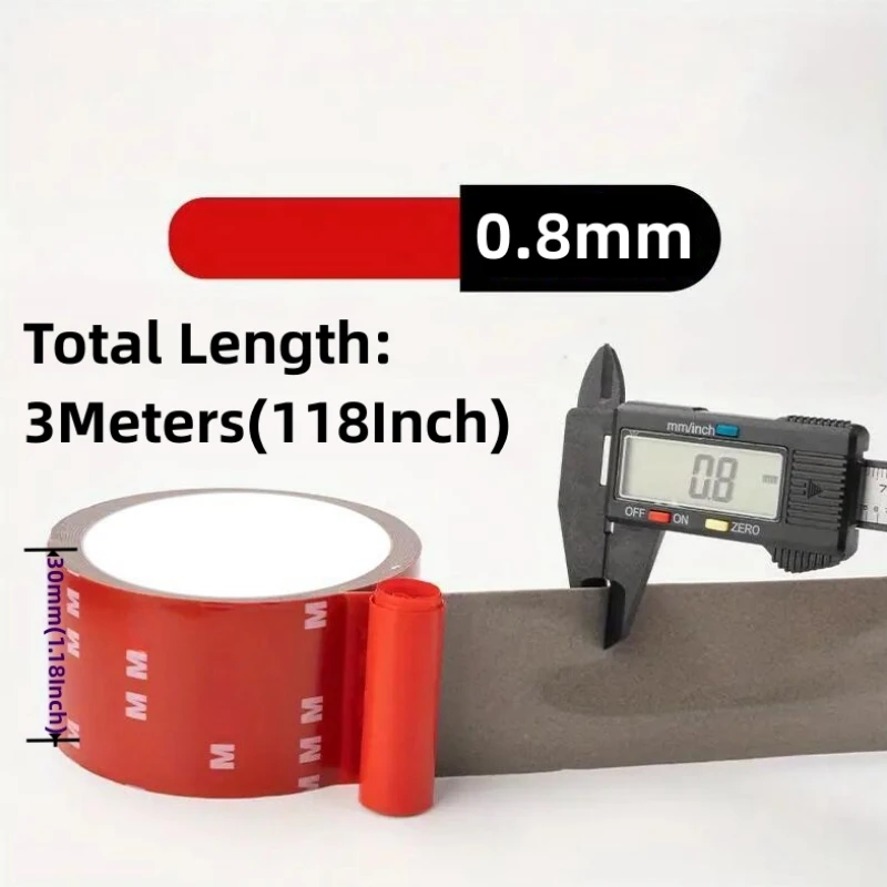 強力な両面粘着テープ,高粘度,車のインテリア,3メートルのロール,5mm, 8mm, 10mm, 12mm, 20mm, 30mm