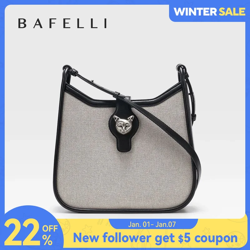 BAFELLI 2025 CAT LUXURY BRAND NEW WOMEN'S SHOULDER BAG TRENDING RETRO STYLE VINTAGE CROSSBODY PURSE UNISEX MESSENGER BAGS