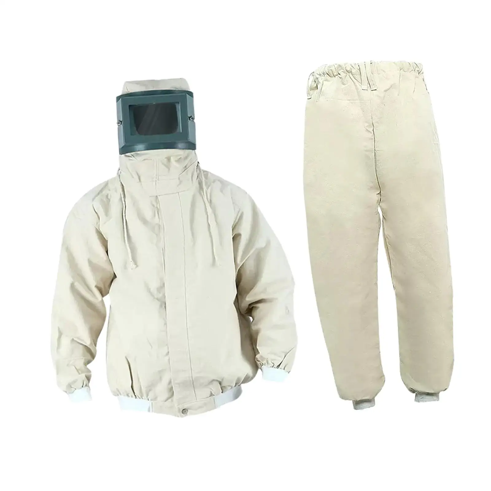Sand Blasting Suit with Hood Work Overalls Sandblasting Tools Sandblasting Clothes for Work Welder Spraying Grinding Men Women