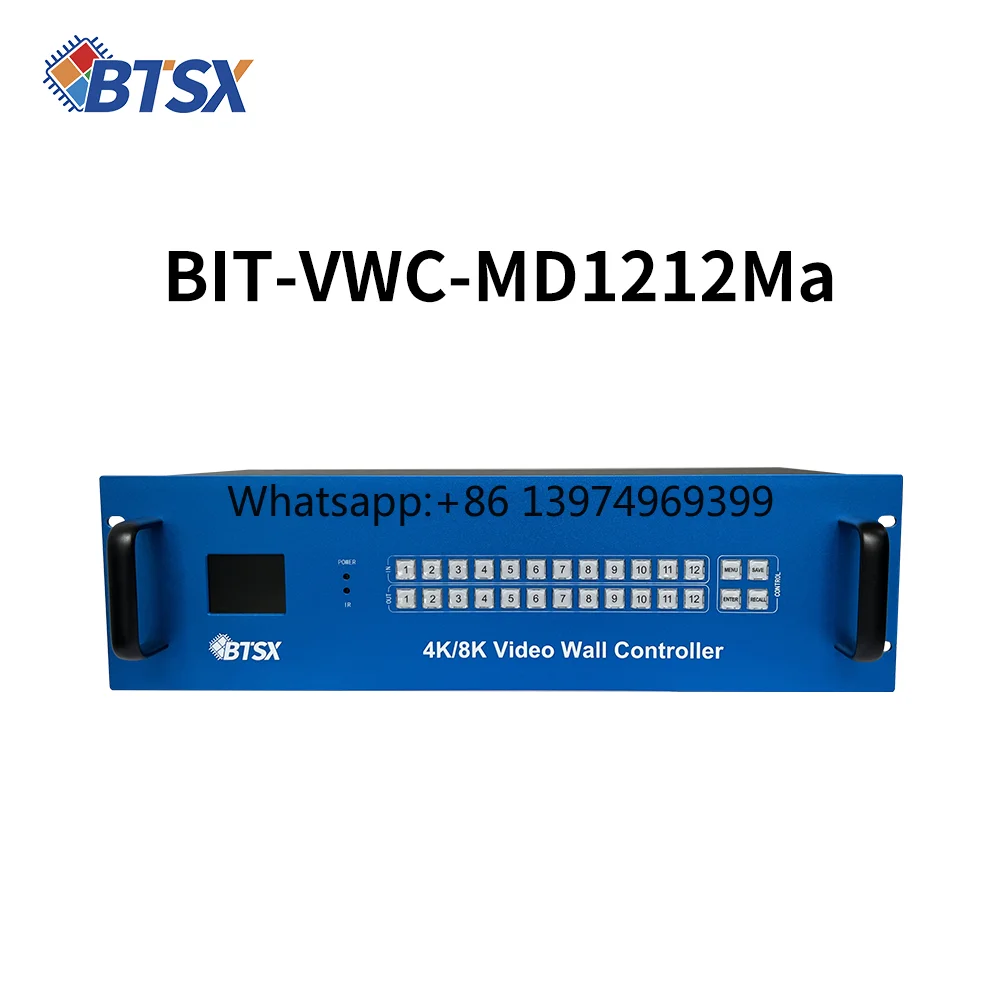 4K60 HDMI Matrix Video Wall Controller 12 Input 12 Output Video Wall Processor  1x9 1x11 1x12 3x4 3x3 2x2 Video Processor Matrix