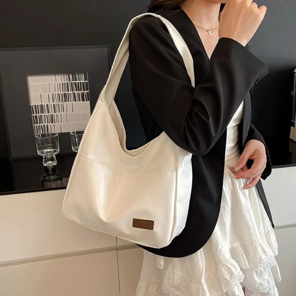 

Leisure Vintage Single Shoulder Bag Large Capacity Simple Minimalist Tote Bag PU Leather Ladies Handbags Outdoor