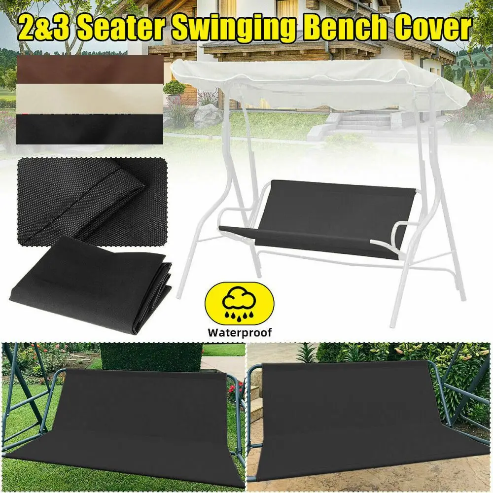 2/3 Seater Replacement Patio Outdoor Bench Seat Cover Backrest Guard Hammock Shield Swing Chair Covers