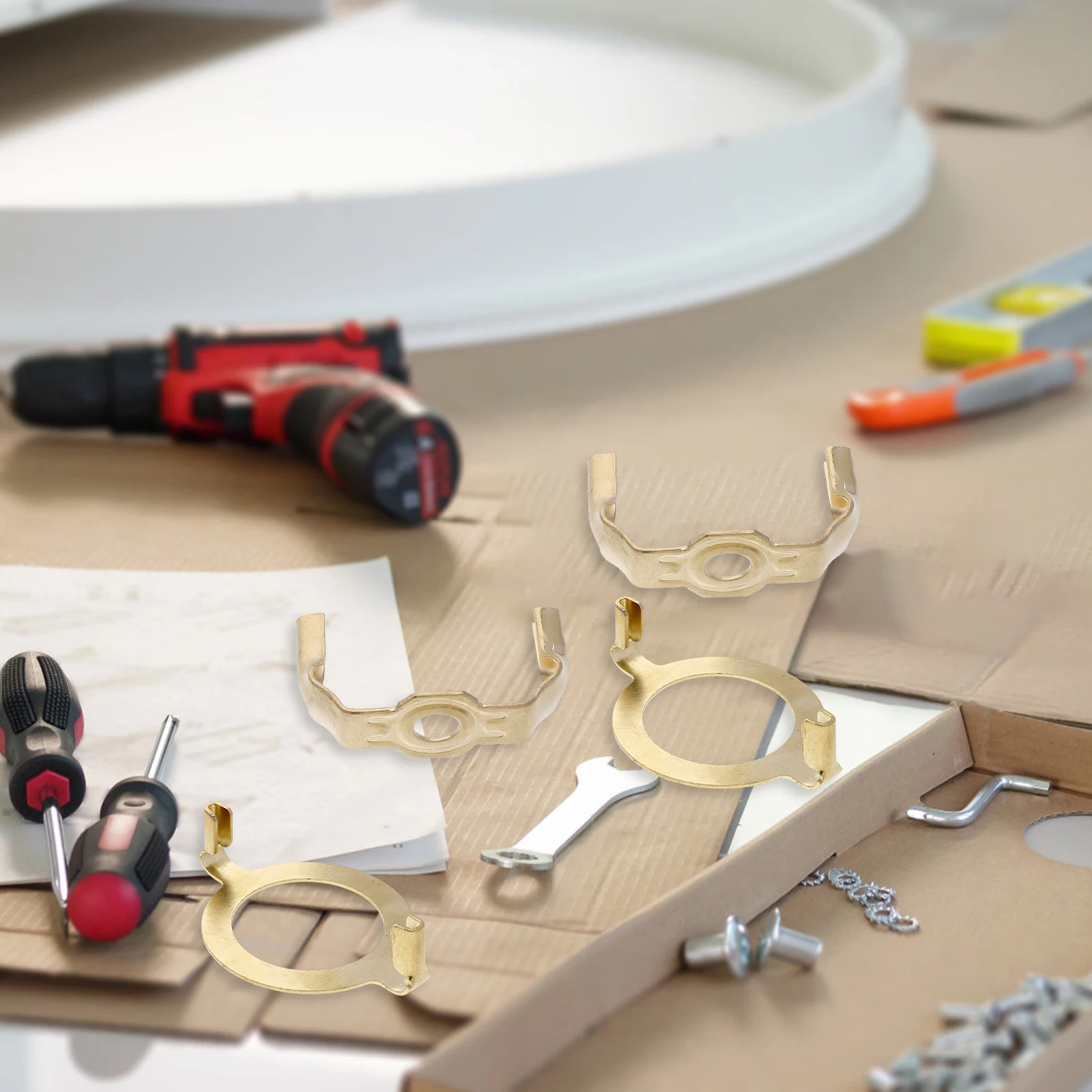 

1Set Lampshade Horn Bracket Iron Durable Stable Replacement Lamp Harp Holder for Table Floor Lamps Universal Lamp Shade Frame