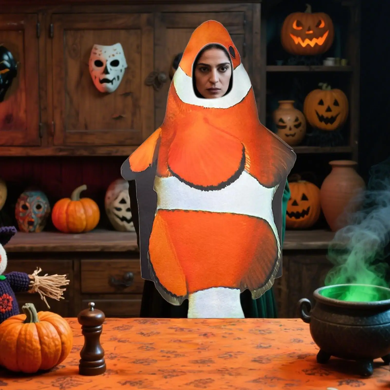 

Fish Costume Cosplay Suit Sleeveless Outfits For Holiday Stage Show Family Gathering Festival Celebration Masquerade Party