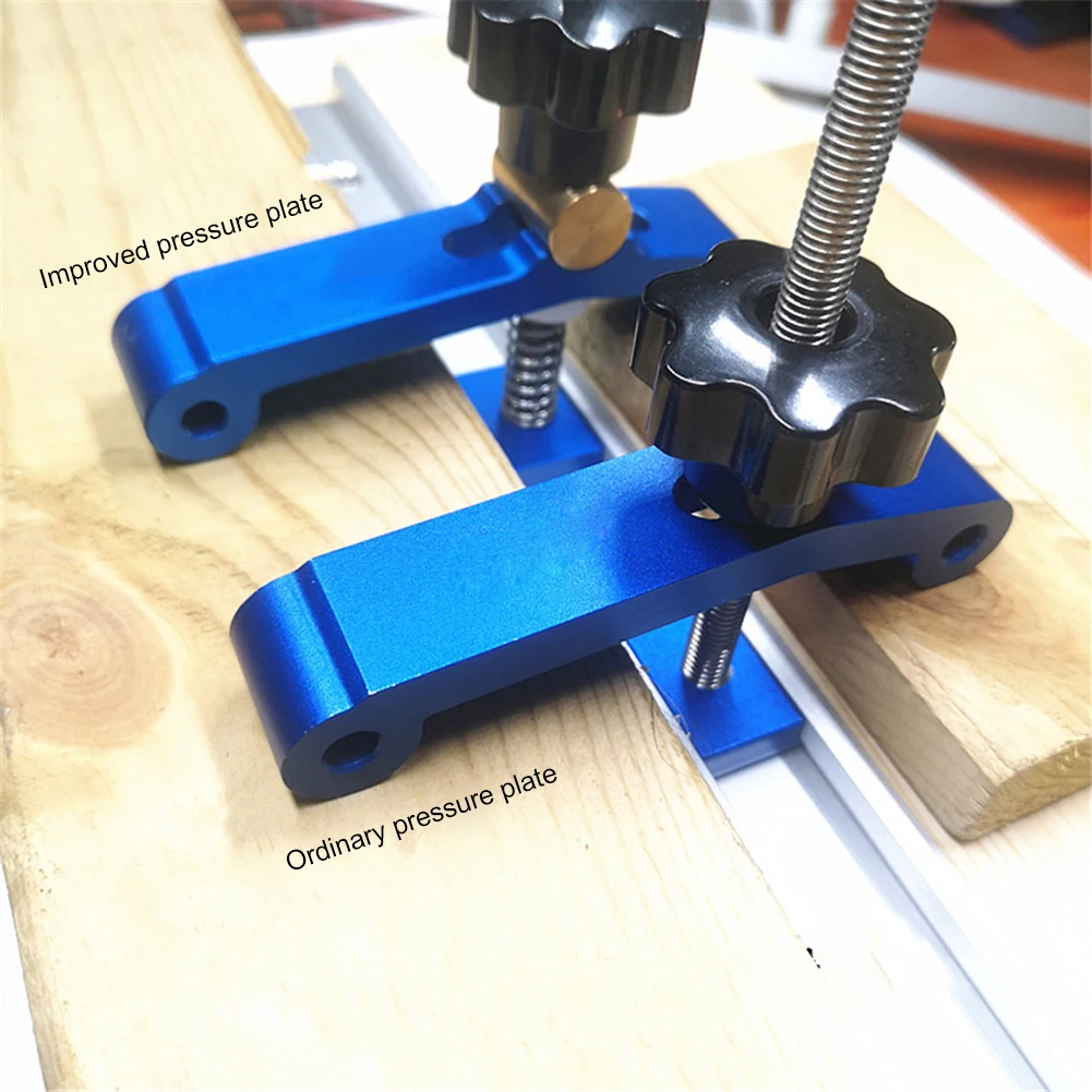 T-Track Hold Down Clamp T Slot Clamp Aluminum Alloy Quick Acting Hold Down Clamp Heavy Duty Fixed Clamp Woodworking Tool