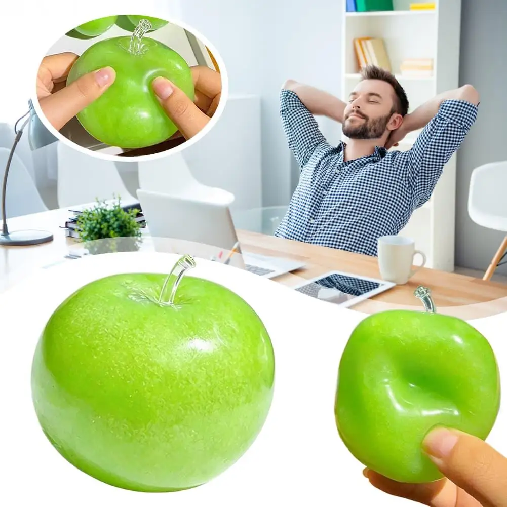 Superweiche quadratische Fidget-Spielzeuge – Quetschbares Apfel- & Honigkäse-Quetschspielzeug, transparentes Frucht-Quetschspielzeug, lustiges Anti-Stress-Sensorikspielzeug für – Detail 2