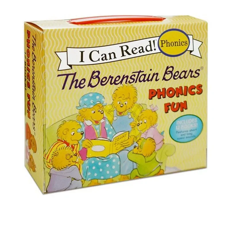 

12PCS Gift Box I Can Read Phonics The Berenstain Bears English Picture Children Storybook Early Educaction Pocket Book 13x13CM