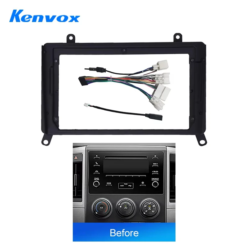 2Din Car Radio Multimedia Video Player Frame For Toyota Hiace H300 VI 6 GranAce I 1 2019-2022 Dash Fitting Panel Trim Kit