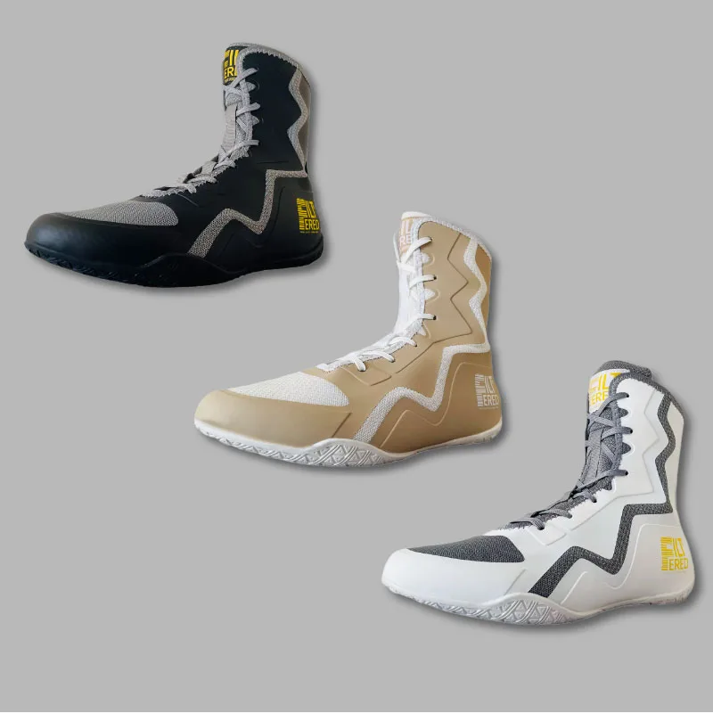 

New Luxury Couple Athletic Sports Fighting Shoes Comfortable Wearable Boxing Sneakers Top Quality Unisex Wrestling Sneakers