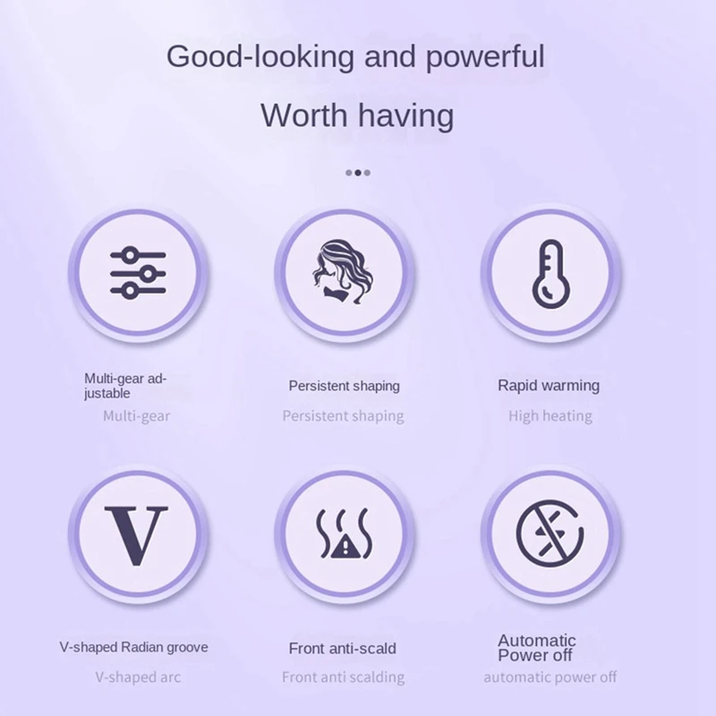 Deep WAVE Hair Curler 32 มม.ผม Curling Iron 5 อุณหภูมิปรับความร้อนได้อย่างรวดเร็ว CRIMPING Iron Styler Wand