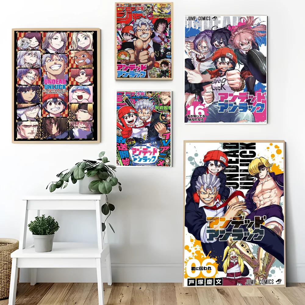 U-Undead U-Unluck Anime Posters Sticky HD Quality Wall Art Retro Posters for Home Room Wall Decor