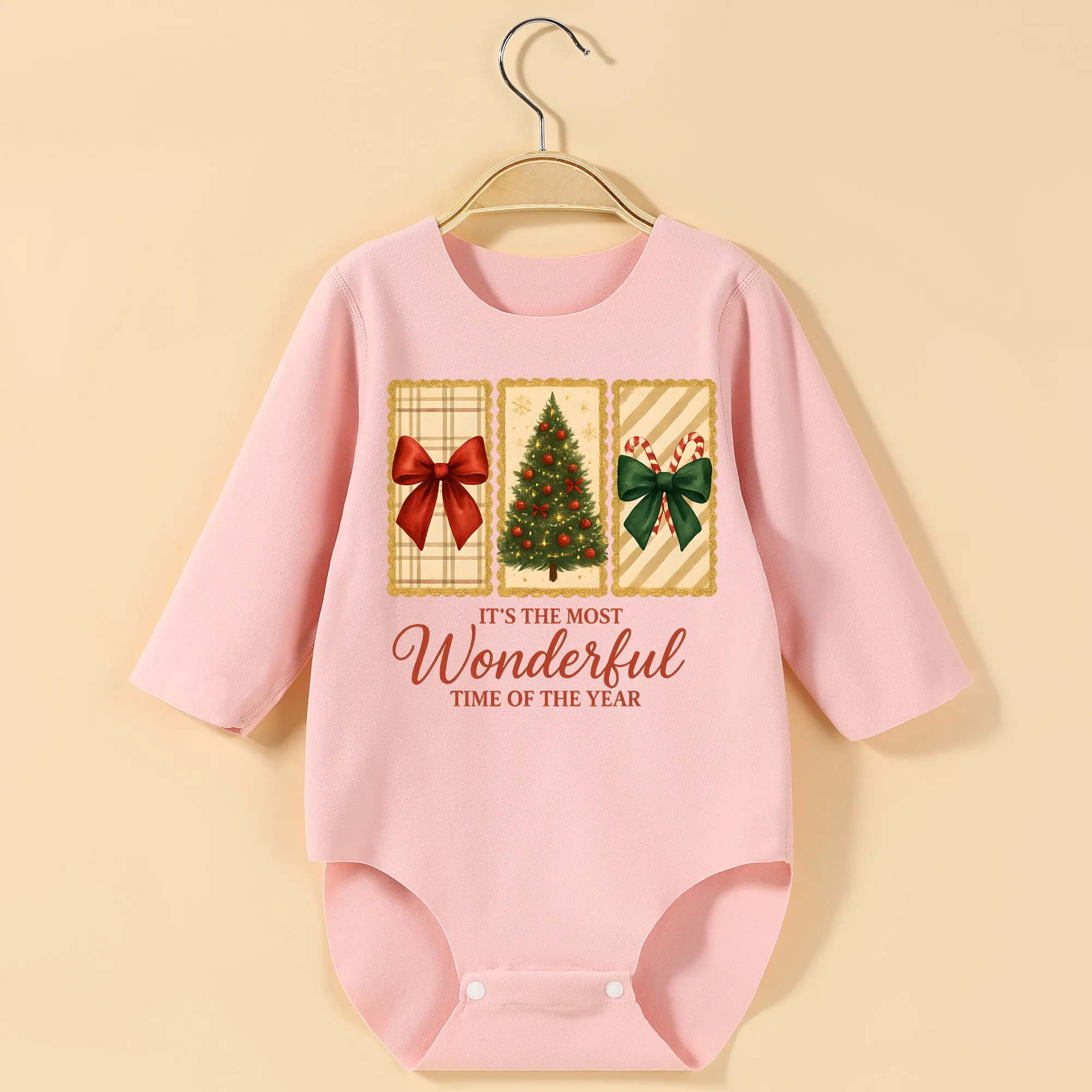 بدلة أطفال بأكمام طويلة لعيد الميلاد الأول للطفل مطبوعة رائعة نيسيي لارتفاع 60-90 سنتيمتر ملابس أطفال بذلة مريحة #3