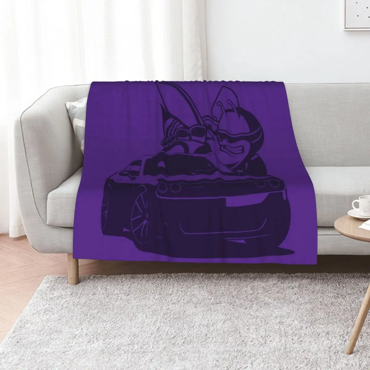 Purple Challenger muscle car design Throw Blanket Extra Large Throw funny gift Cute Sofas sofa bed Blankets
