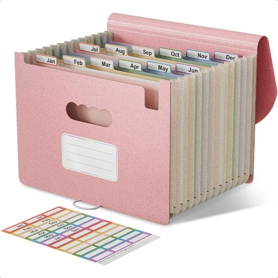 

Accordion File Organizer 12 Pockets Wheat Straw Expanding File Folders Monthly Bill Receipt Organizer 100 BPA Free Return to Na