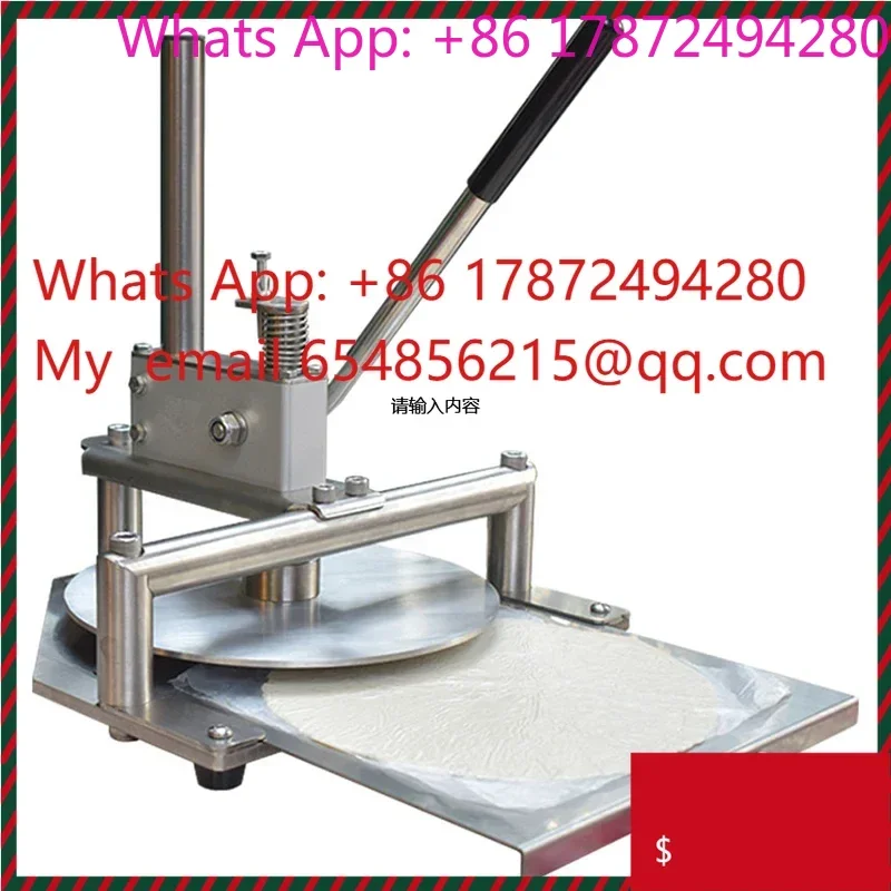 Stainless Steel Dough Flattening Machine 20CM/30CM Manual Pizza Former, Commercial Food Processor Dough Press Machine