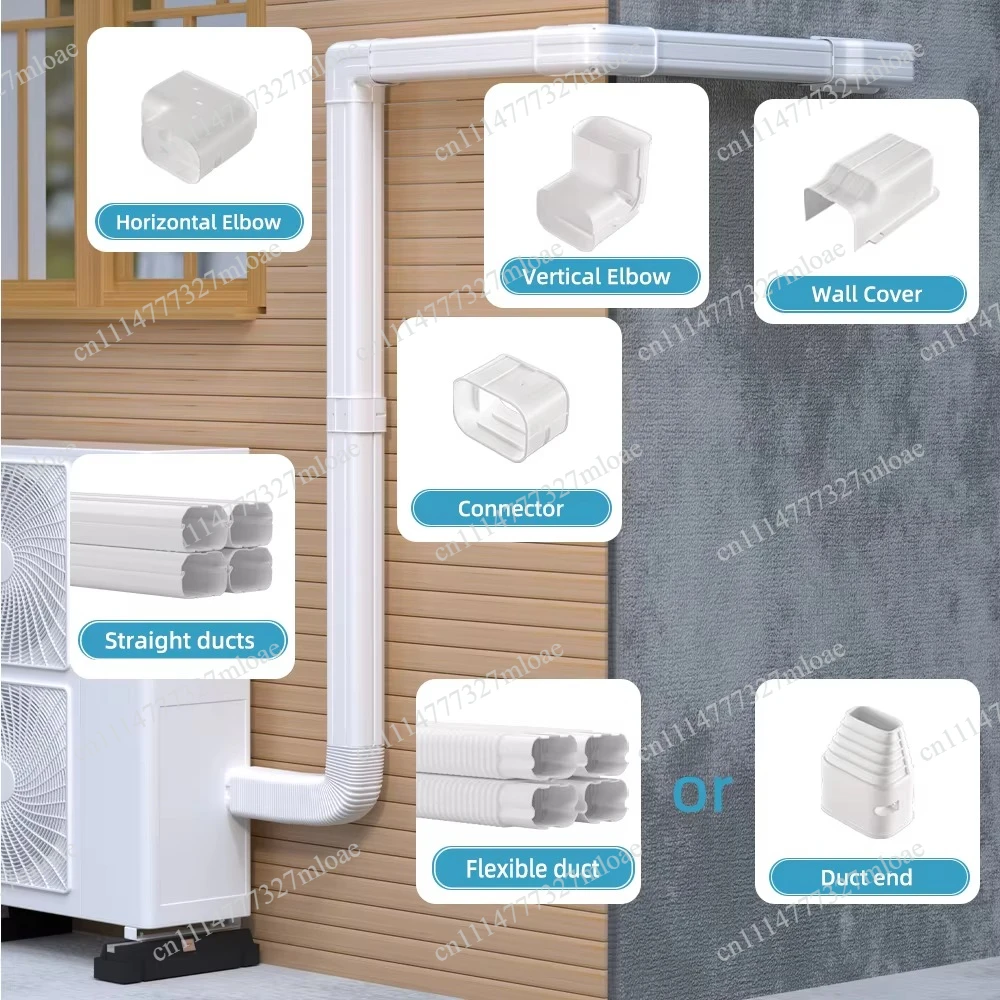 Ductless Mini Split Air Conditioning PVC Decorative Pipe Cover Kit