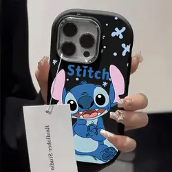 Cute Pink Stitch Couple Phone Case For iPhone 16 15 14 13 12 11 Pro Max XR XS 7 8 Plus Cartoon Soft Silicone Shockproof Cover