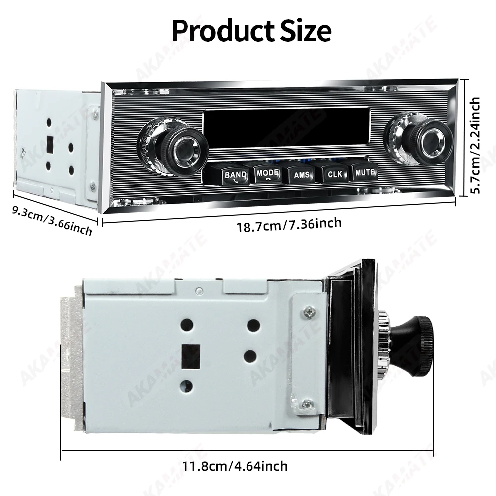 Autoradio für Mercedes Benz 1Din MP3 Multimedia Player Stereo Audio Unterstützung Telefon Aufladen Bluetooth EQ AUX USB FM Radio – Detail 16