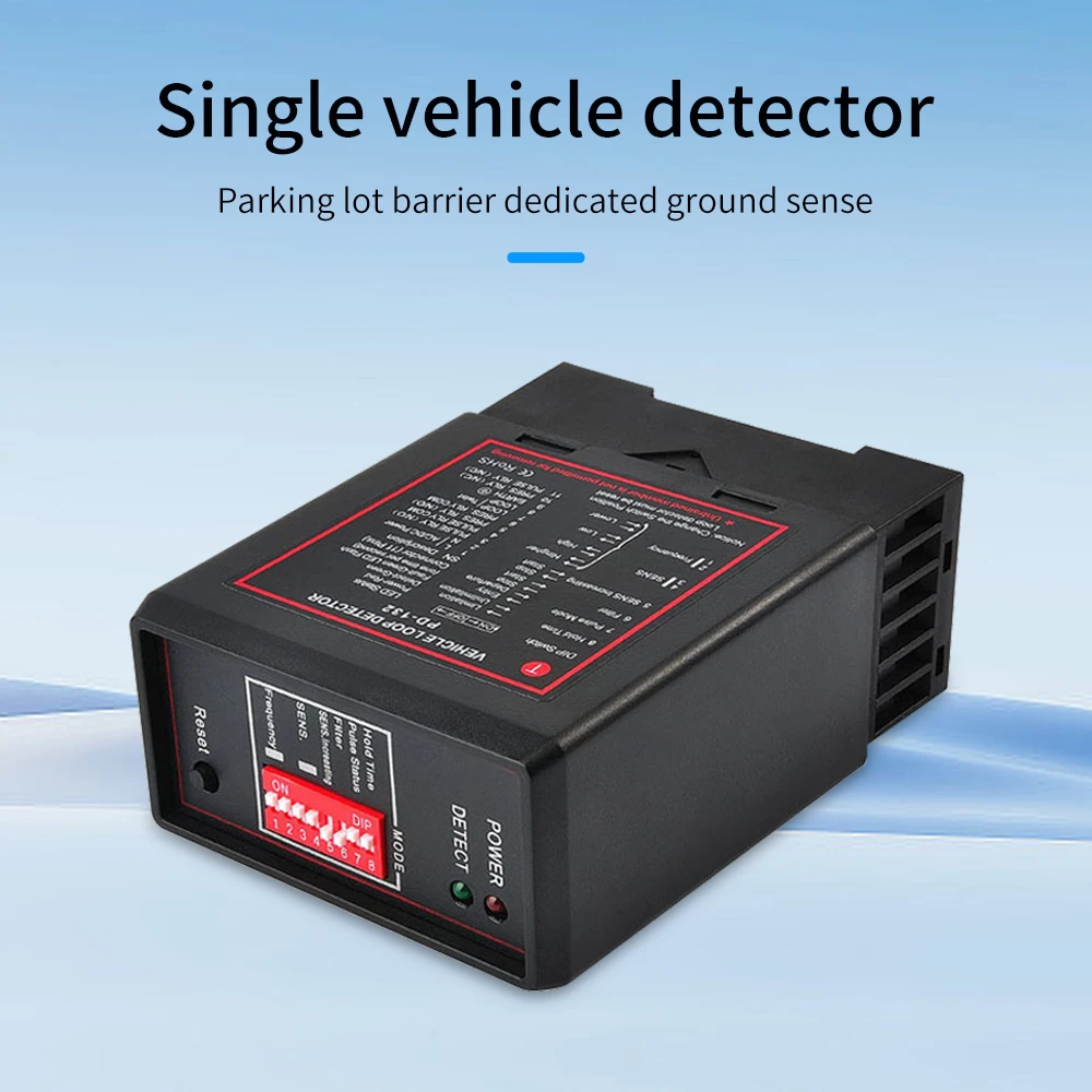 Imagem -02 - Detector do Laço do Veículo do Controle de Tráfego do Único Canal Dispositivo de Inspeção do Veículo Sistema Inteligente do Parque de Estacionamento do Carro 110v 220v