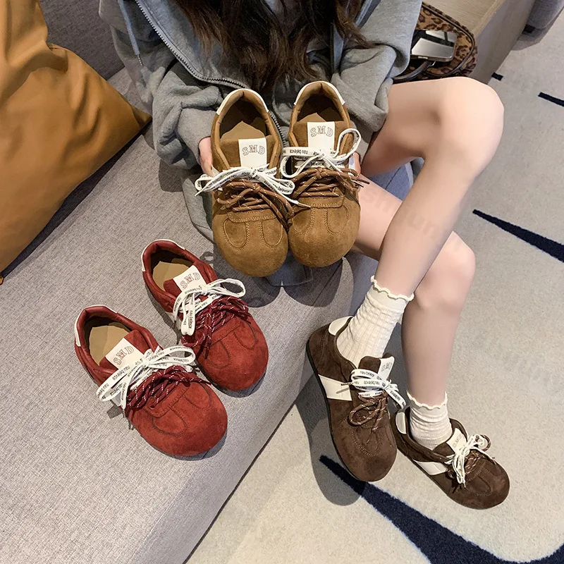 

Женские кроссовки, весенне-осенние новые легкие удобные повседневные туфли на шнуровке, удобные винтажные уличные нескользящие туфли