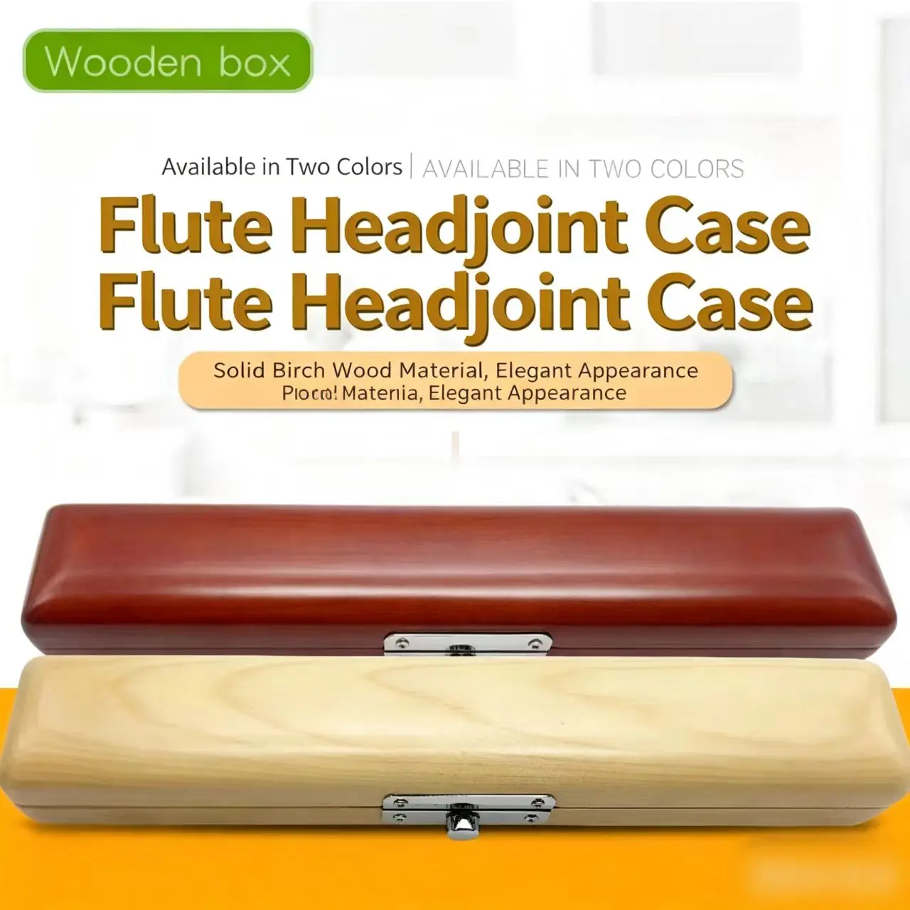Flute head birch solid wood storage box wooden portable luggage