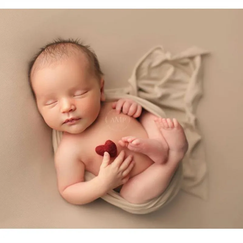 2023 Newborn woolen felt heart photography props,baby Photographic accessories