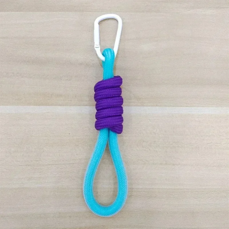 1 buah gantungan kunci Lanyard Fashion warna neon gantungan kunci tali jaring Landyard untuk tas jalinan strip Aksesori gantung