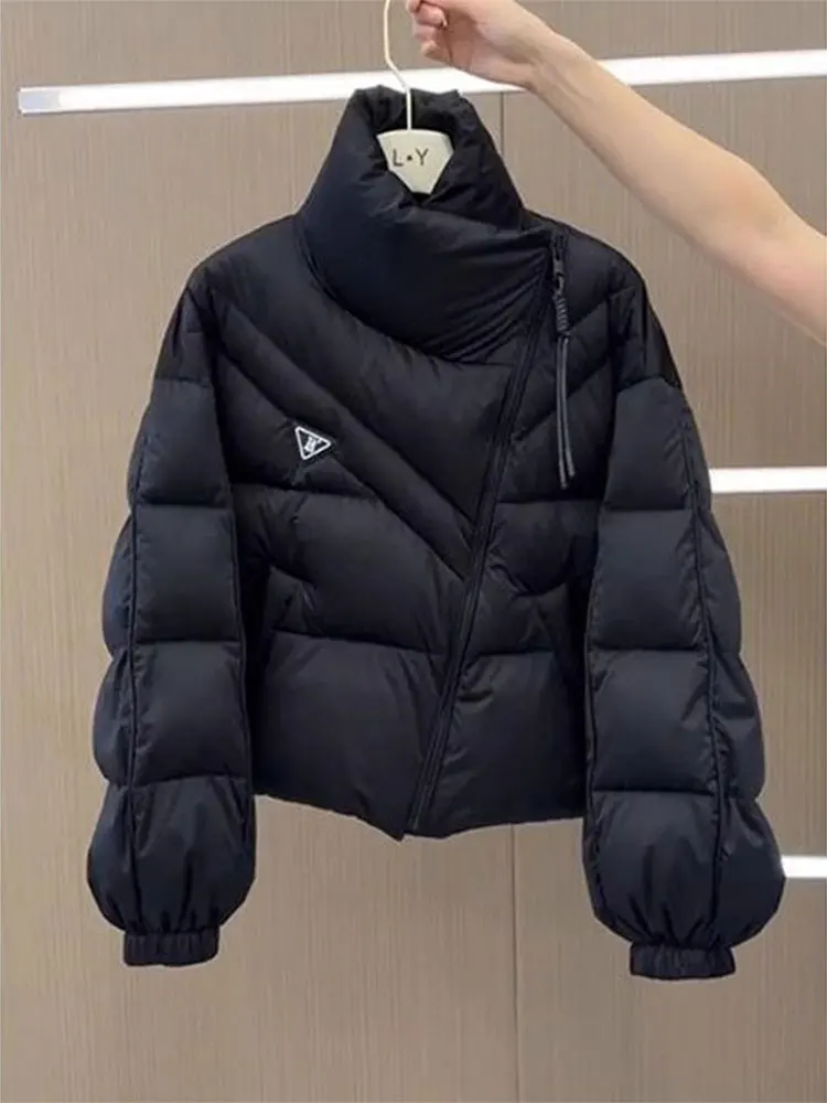 

Женское зимнее пальто Thiened Cotton Jaet с воротником-стойкой, теплое нерегулярное или корейское пальто, повседневная модная одежда больших размеров