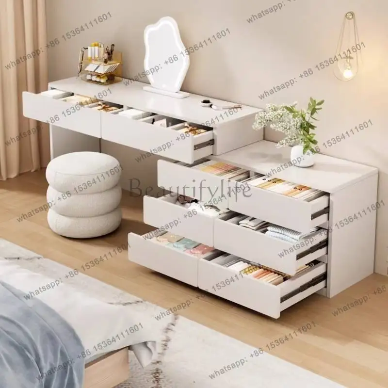ld Tall Luxury Vanity Table Bedroom White Makeup Girl Beauty Cosmetics Women Dressing Table Organizer Trendy Furniture