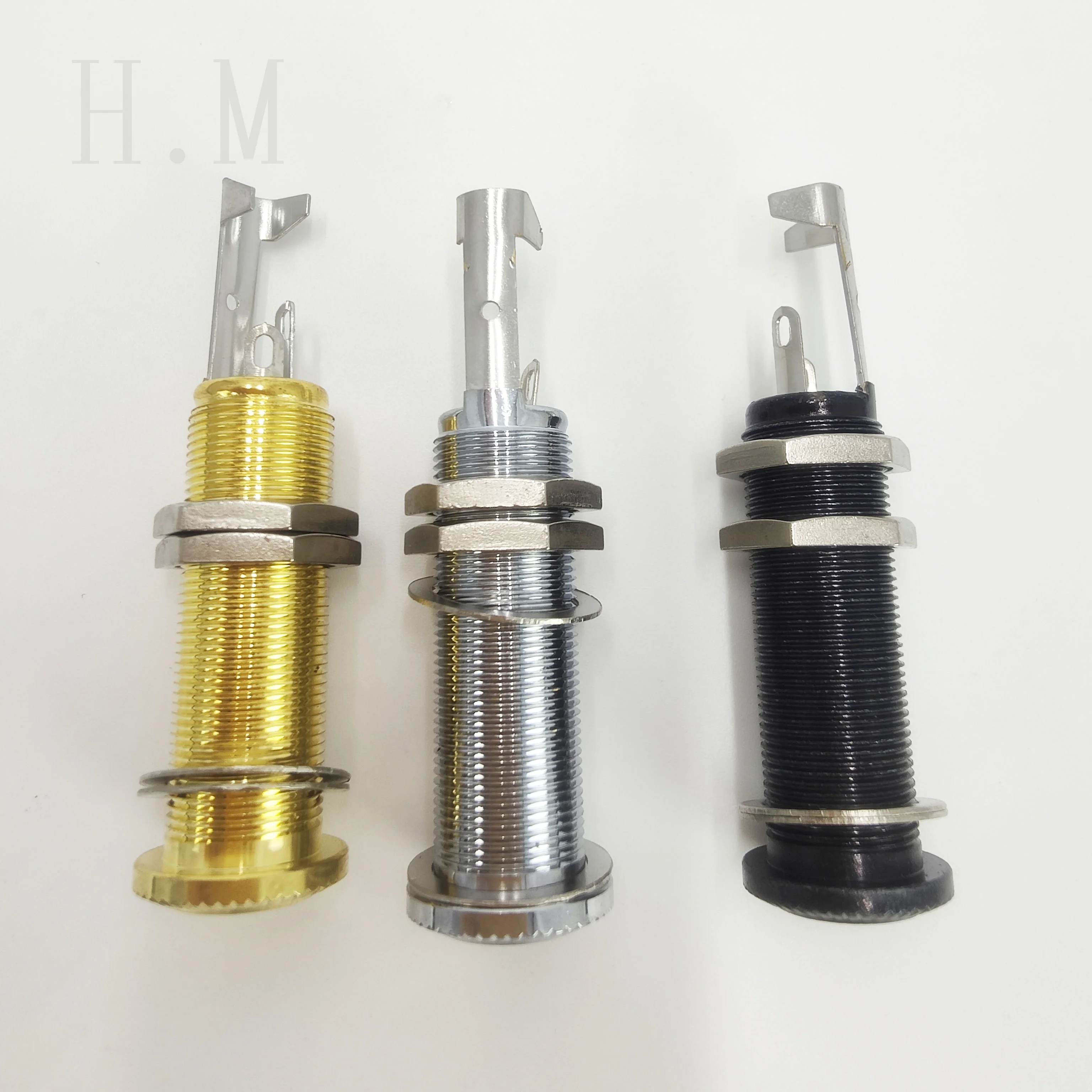 Threaded acoustic guitar long pin jack mono Cylinder Jack Output Input Plug Socket for Guitar Bass Pickup Guitar Accessories