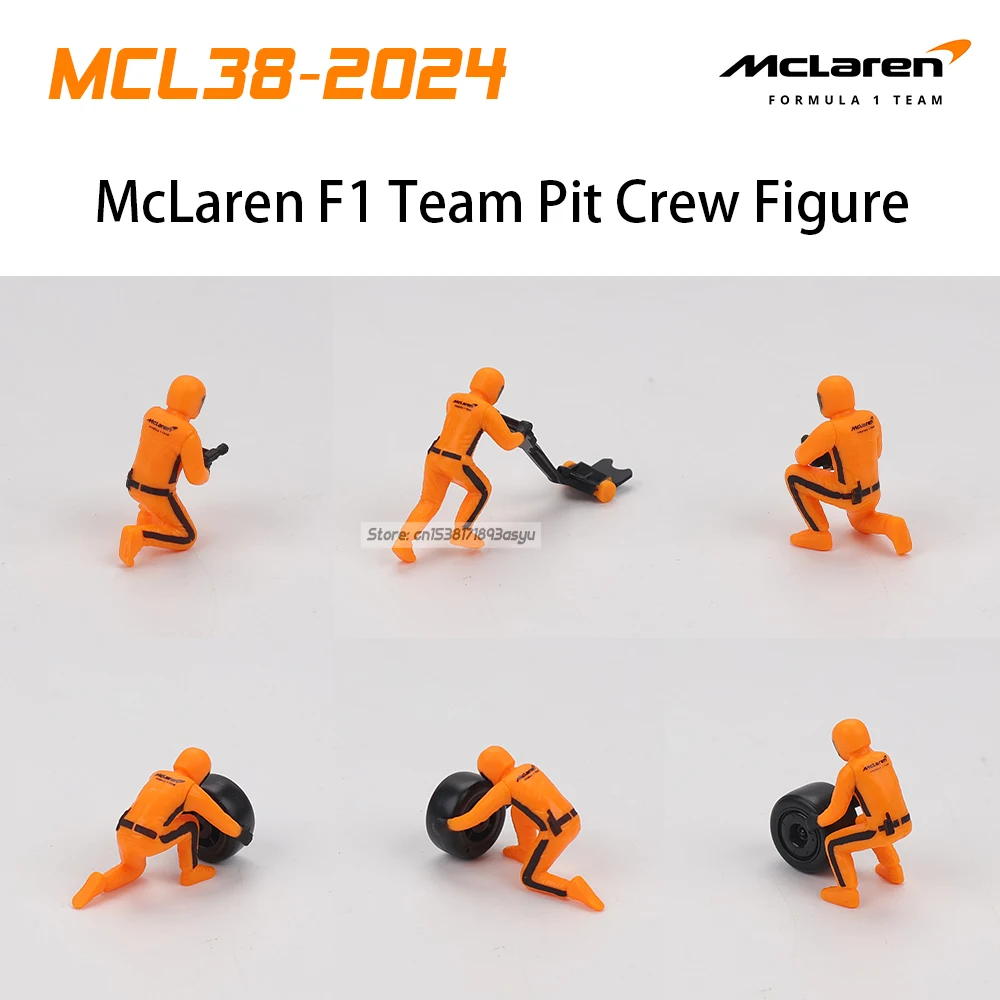 Bburago 1:43 2024F1 DIY Pit House modelo de carro em liga Mclaren MCL38 # 4 Lando Norris # 81 Oscar Piastri Ferrari Red Bull Mercedes Benz