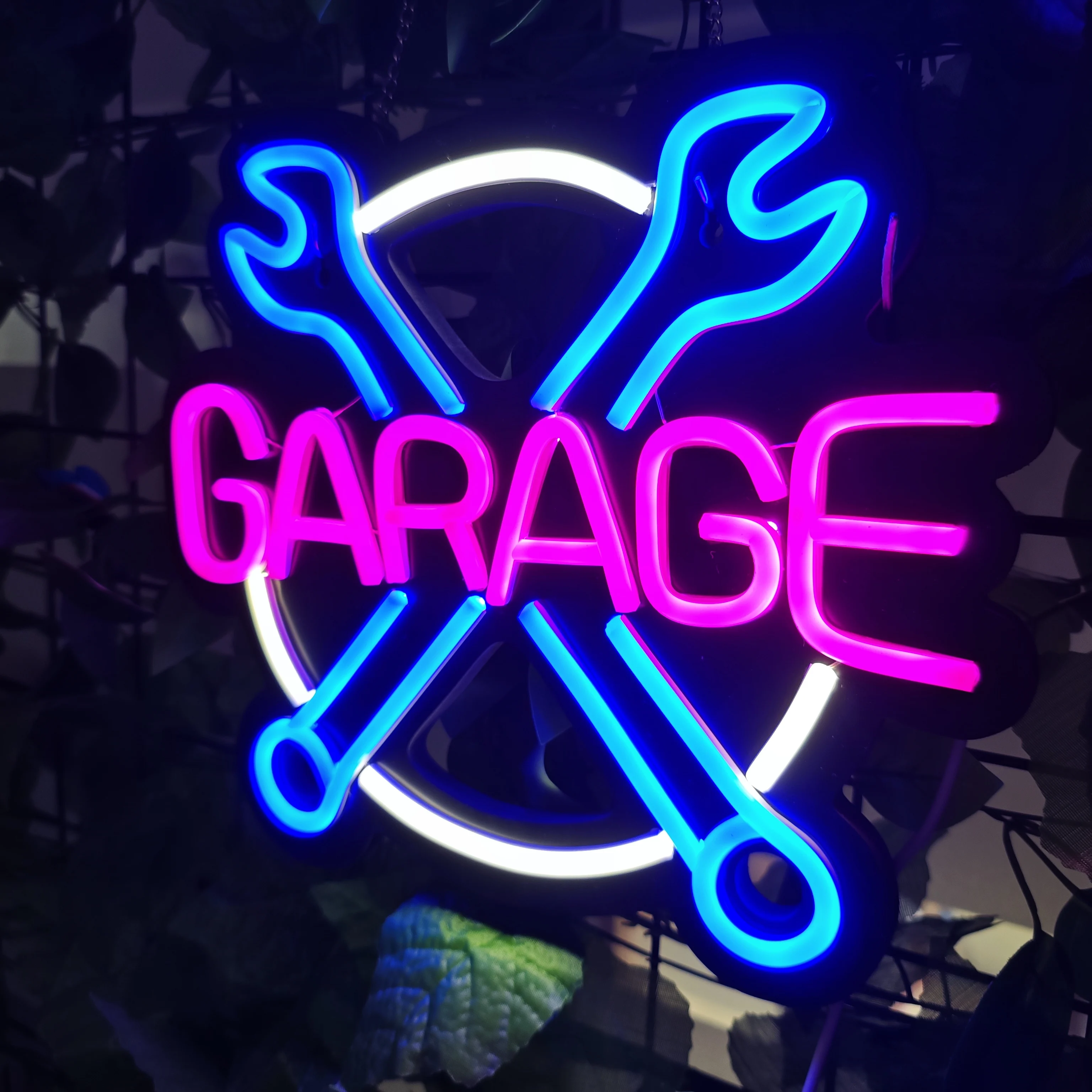 1 Neon Garage Sign, Store Car Garage LED Decorative Sign, Used for Wall Decoration, Car Repair Shop Workshop, Game Room