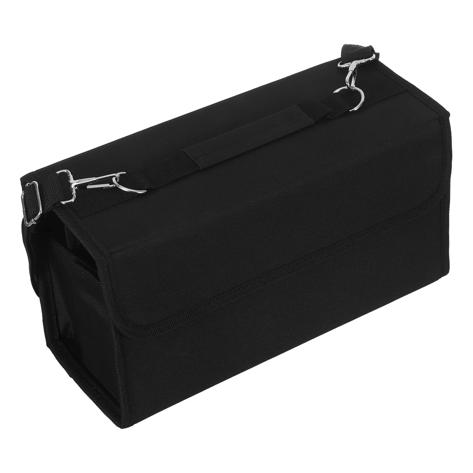 

80 Slots Marker Organizer Pouch Vertical Storage Case with Adjustable Shoulder Strap Portable Brush Highlighter Holder