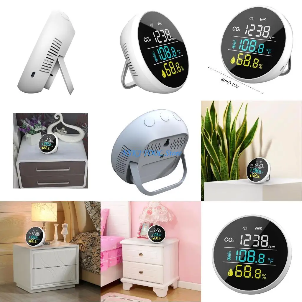 

L8RC Digital Temperature CO2 Unit For Indoor Hygrometer Check And Information Storage